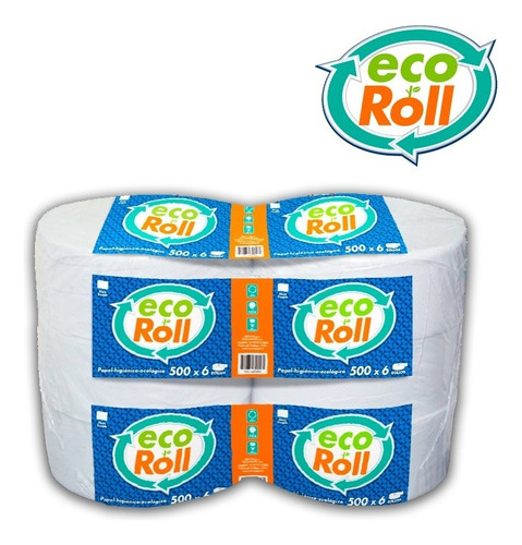 Papel higienico jumbo 500m 6 rollos ecologico