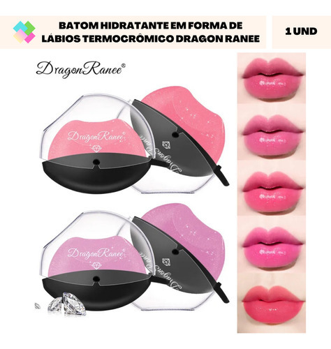 01 Batom Em Forma De Lábio Into Makeup Lazy Velvet Lipstick Cor 02 | Efeito Matte