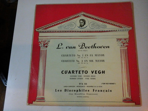 Vinilo 5229 - Cuarteto N° 1 Y 2 - L. Van Beethoven