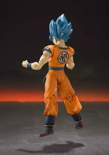 Boneco Goku Blue Azul Dragon Ball Articulado