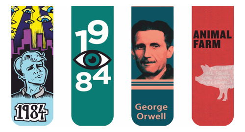 Marcador De Página Magnético Kit 4 Marcadores George Orwell