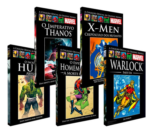 Imagem 2 de 5 de Pacote Com 15 Hqs Salvat Capa Dura Preta - Vermelha - Aranha