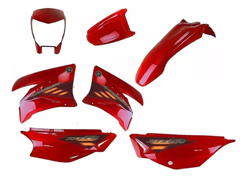 Kit Carenagem Yamaha Xtz 250 Lander 2008 Vermelha