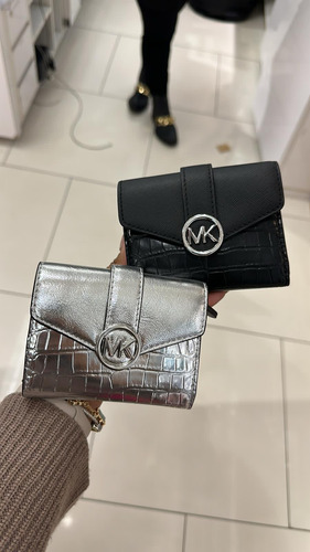 Cartera Michael Kors Pequeñas Plata Y Negro 