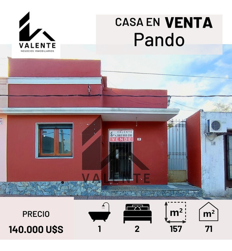 En Venta  Casa En Pando(juan Zorrilla De San Martin). Casa De  56m² En  Terreno De 157m² ¡para Entrar A Vivir!