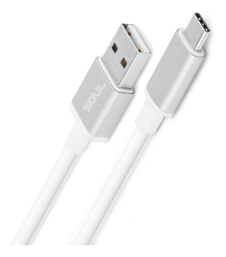 Imagen 1 de 5 de Cable Cargador Datos Usb Tipo C Largo 2 Metros Mts Celular