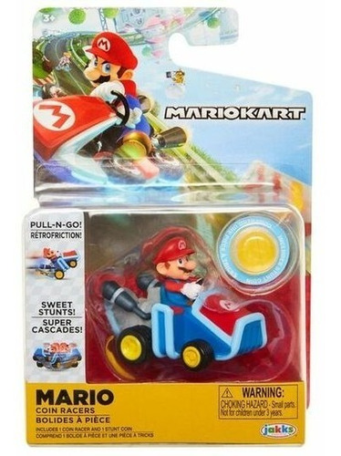 Mario Kart  Auto Pull Back Coin Racers  Jakks