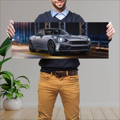 Cuadro 30x80cm Auto 2018 Abarth 124 Gt Auto 144