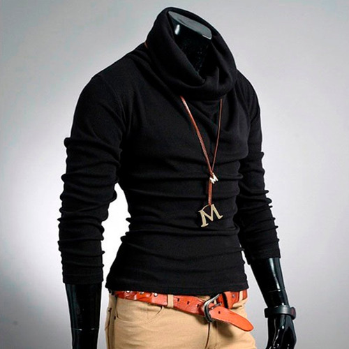 Buzo Cuello Tortuga Abrigo Camibuso Negro Original Maxi®