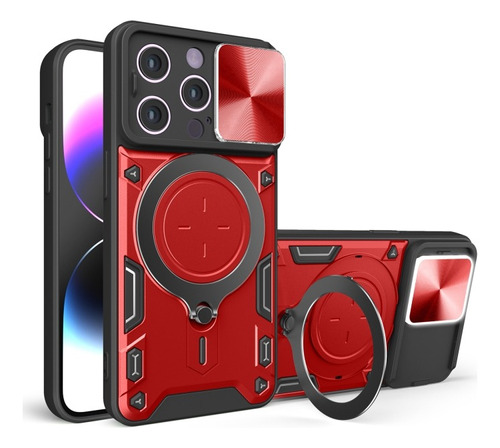 Funda Uso Rudo Para iPhone 15 Series  Dashcam + Cristal 9d