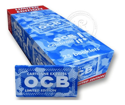 Papelillos Ocb Azul Edición Limitada #1 - Doble - Display