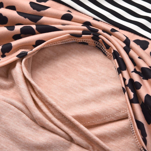 Imagen 5 de 8 de Camisetas De Lactancia En Capas Con Bolsillo De Maternidad P