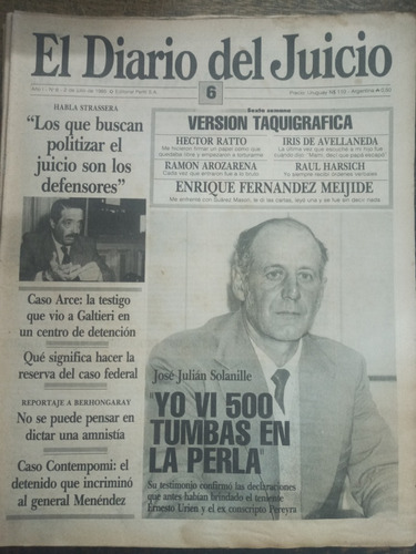 El Diario Del Juicio Nº 6 * Julio 1985 * Perfil *