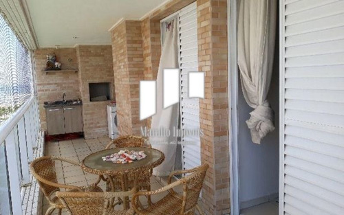 Imagem 8 de 15 de Apartamento De Frente Ao Mar, Em Condomínio Alto Padrão Em P. Grande S. Paulo.