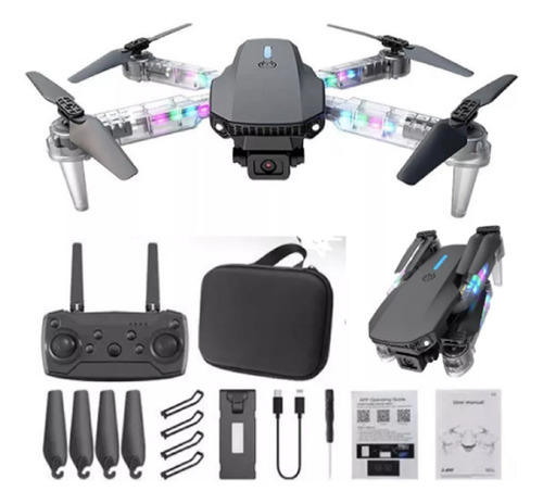 Mini Drone Plegable E88d Max Con Cámara Full Hd Y Batería Negro Y Gris