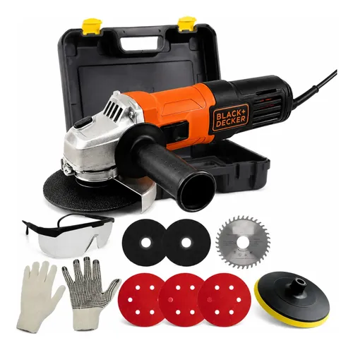 Esmerilhadeira Lixadeira Angular Black Decker + Acessórios