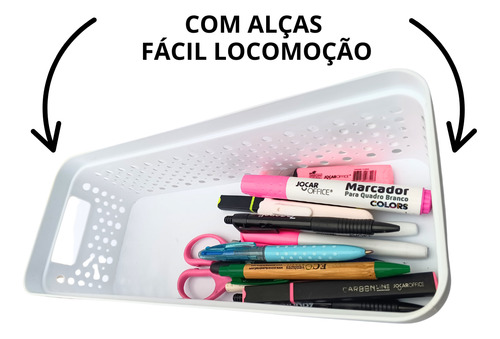 Caixa Organizadora Branca 3,6l Com Tampa - Conjunto Com 5 Un