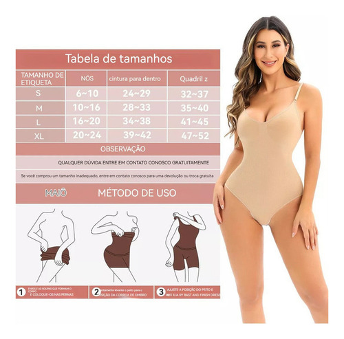 Body De Mujer Fajas Moldeador Cuerpo Con Control Del Vientre