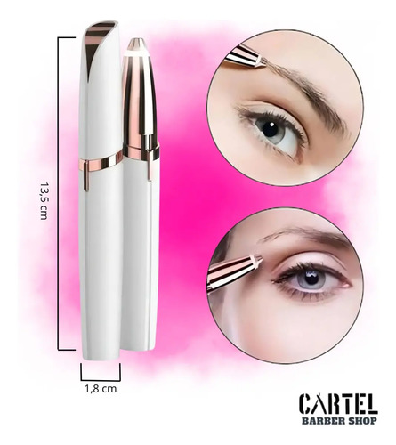 Caneta Depilador Sobrancelha Elétrico Super Premium Cor Branco Cartel Barber Shop
