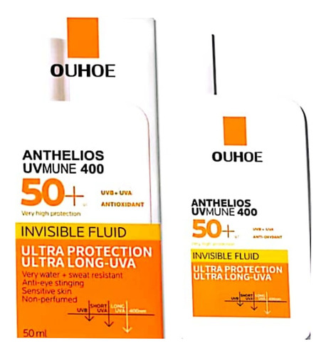 Lote 5 Protector Solar Anthelios Xl Líquido Invisible 50ml