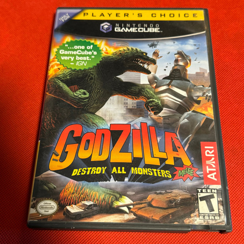 Godzilla Destroy All Monsters Melee Nintendo Game Cube Gc 