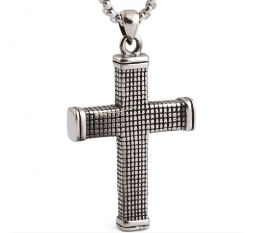 Jesús Cristo Cruz Crucifijo Dije Cadena Acero Inox Unisex D7