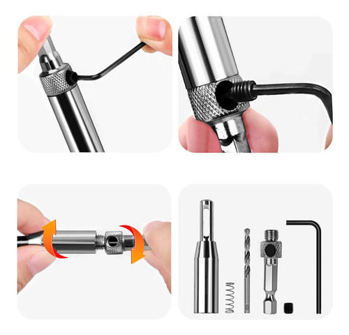 Conjunto De Broca De Auto-centralização 16pcs Com 1 Chave He