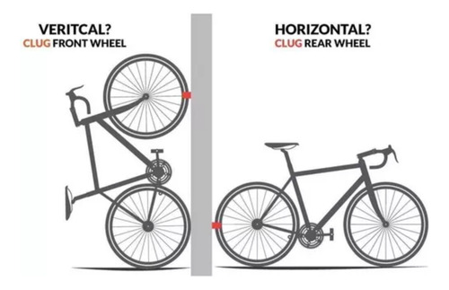 Soporte Bicicleta Pared Mtb Xl 58-69mm Blanco/negro Clug