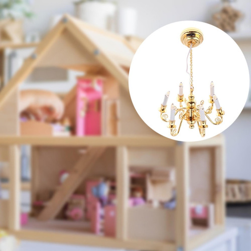1/12 Casa De Muñecas Luz Accesorios Para Muñecas A