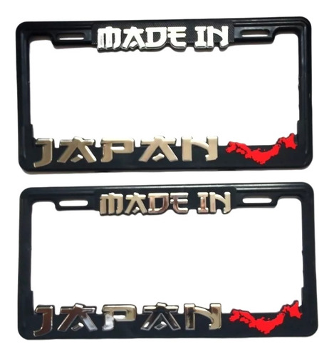 Par Porta Placas Autos Hecho Japón Mazda Honda Nissan Toyota