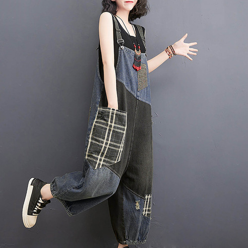 Pantalones De Mezclilla Con Tirantes Para Mujer