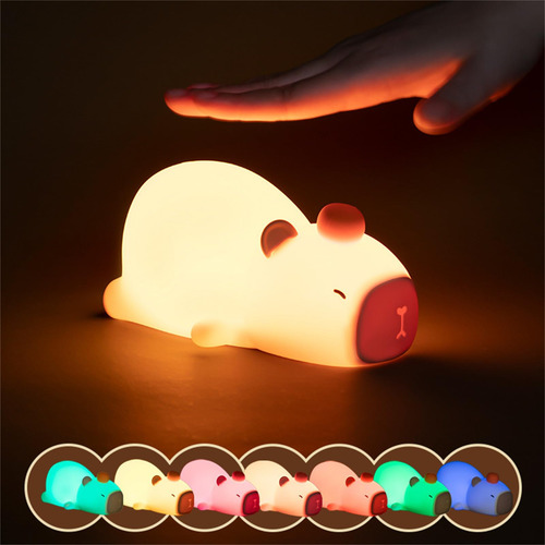 Lámpara Dimmable Silicona Capibaras Usb Para Niños Color De La Estructura Color De La Pantalla