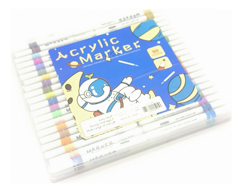 Lápices Acrílicos Marcadores 80 Colores Acrylic Paint Marker