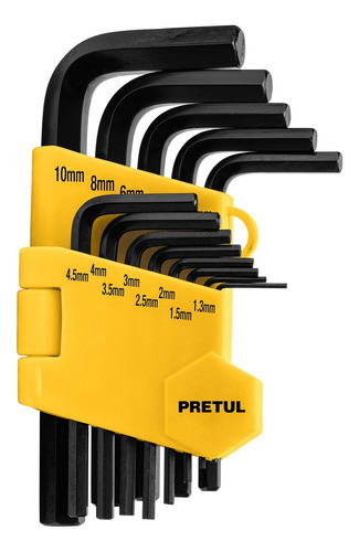 Juego Llaves Allen Punta Hexagonal 1.3 A 10 Mm Profesional