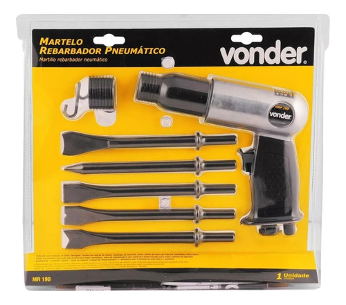 Martelete Pneumático Com Kit De 5 Ponteiras Mr-190 Vonder