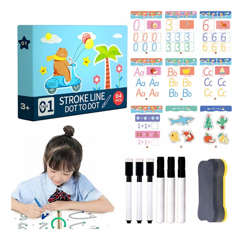 Libro De Ejercicios Mágicos Reutilizable Para Niños