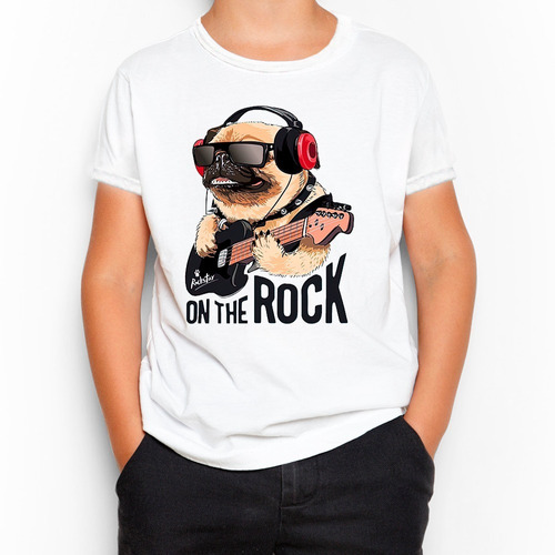 Remera Niño Niña Unisex - Perro - Rock - Animales.