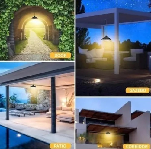 Lampara Solar Led Colgante Plafon + Control