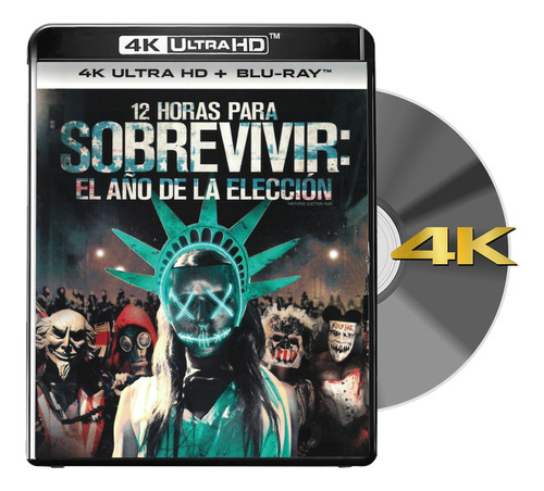 Blu Ray 4k La Purga 12 Horas Para Sobrevivir Año De Eleccion