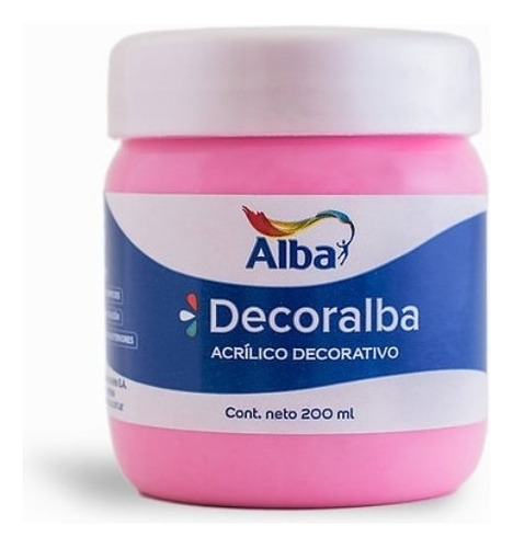 Acrilico Decorativo Decoralba Alba 200ml Colores Tradicional Color 497 - ROSA CHICLE