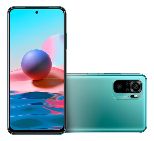 Xiaomi Redmi Note 10 Dual SIM 128 GB lake green 6 GB RAM - Excelente (Recondicionado)