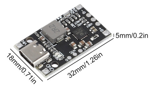 Paquete De Baterías De Litio Tipo C Usb 2s/3s 15w Bms 3.7v Q