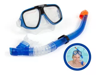 Kit Buceo Mascara Ventana Clasica Con Snorkel Intex No Latex