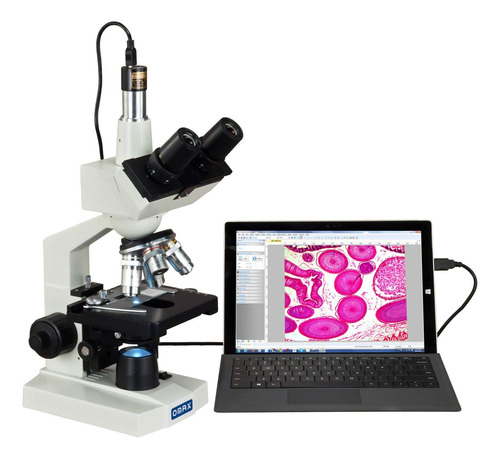 Omax 40x-2500x Microscopio Led Trinocular De Laboratorio Dig