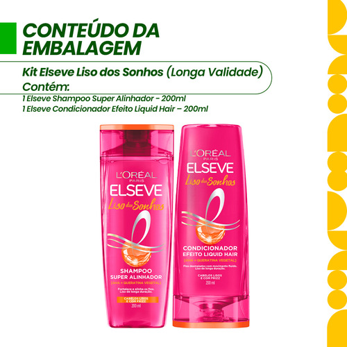 Kit Shampoo E Condicionador Liso Dos Sonhos 200ml