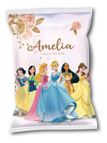 Bolsitas Golosineras Personalizadas Chip Bag Princesas