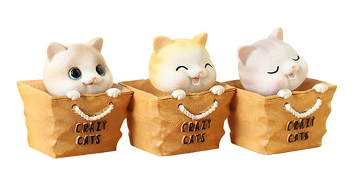 Cute Cure Serie Bobblehead Gato Decoracion Consola Central 3