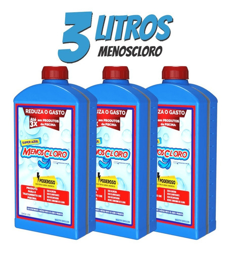 Imagem 2 de 5 de Kit 3 Litros De Menoscloro* Frete Grátis Algumas Regiões