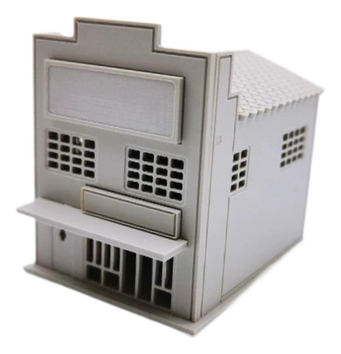 1/64 Ho Building Modelo Ensamblado, 10.5cmx13.5cmx12.8cm