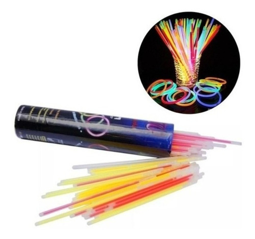 1 Packs De Pulseras Químicas Fluorescente X50uni Cotillón